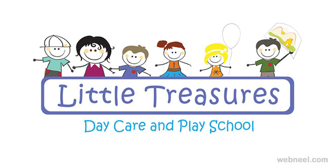 13-kids-play-school-logo-design
